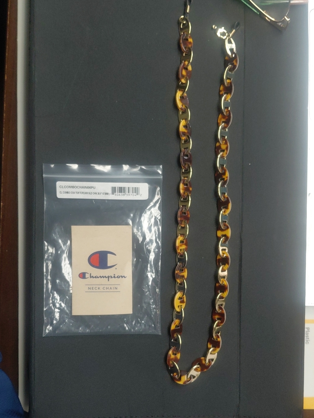 Champion Tortoiseshell Link Necklace - Brown & Gold